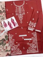 Mohagni Lawn Embroidered 3PCS Suit Summer 2026 with digital print voil dobby dupatta sarastore.pk