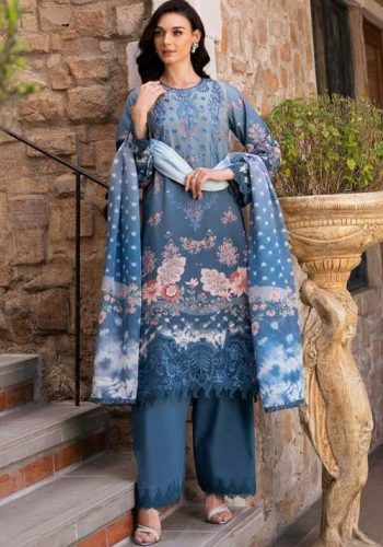 Afrozeh Luxury Digital Print Airjet Lawn 90/88 Code SS-AFR-DPCCD-9038-3 with crinkle chiffon dupatta sarastore.pk