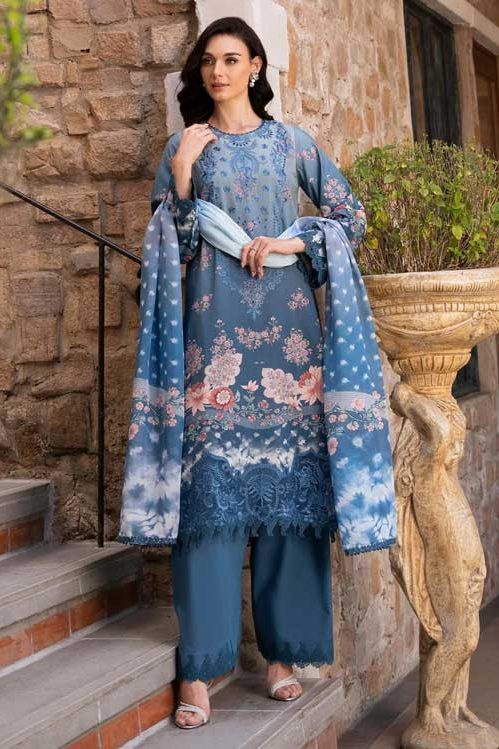 Afrozeh Luxury Digital Print Airjet Lawn 90/88 Code SS-AFR-DPCCD-9038-3 with crinkle chiffon dupatta sarastore.pk