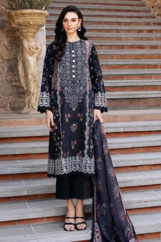 Afrozeh Luxury Digital Print Airjet Lawn 90/88 Code SS-AFR-DPCCD-9038 with crinkle chiffon dupatta sarastore.pk