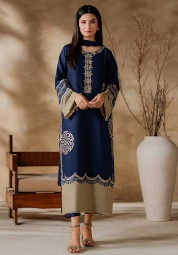 Vintage Airjet Lawn 9070 Code SS-VIN-BCD-9039 embroidered suit with Bamber dupatta sarastore.pk