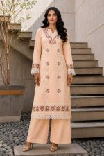 Maria.B Peach Embroidered 2 Piece Lawn Suit Code SS-MB-2PC-9042 premium lawn dress at sarastore.pk