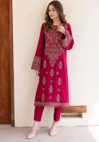 Batik Pink Embroidered Lawn 2 Piece Suit SS-BT-2PC-9046 Premium Lawn 2026 Collection Pakistan