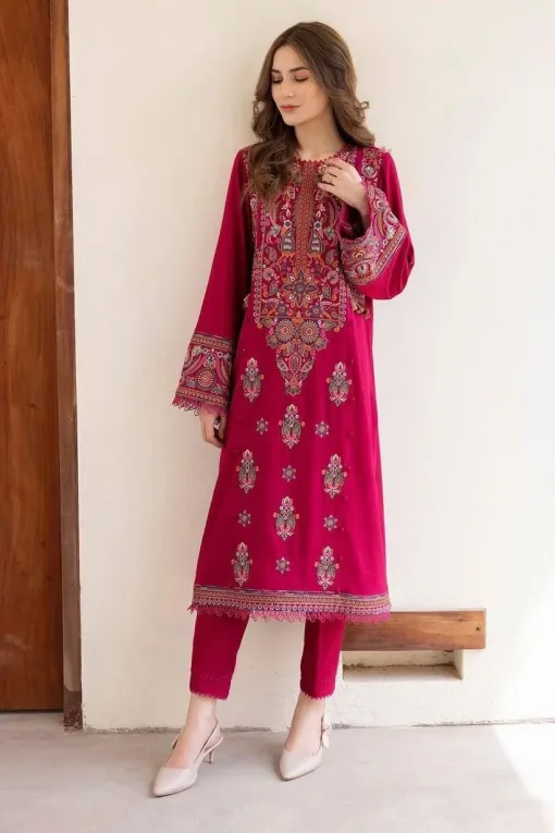 Batik Pink Embroidered Lawn 2 Piece Suit SS-BT-2PC-9046 Premium Lawn 2026 Collection Pakistan