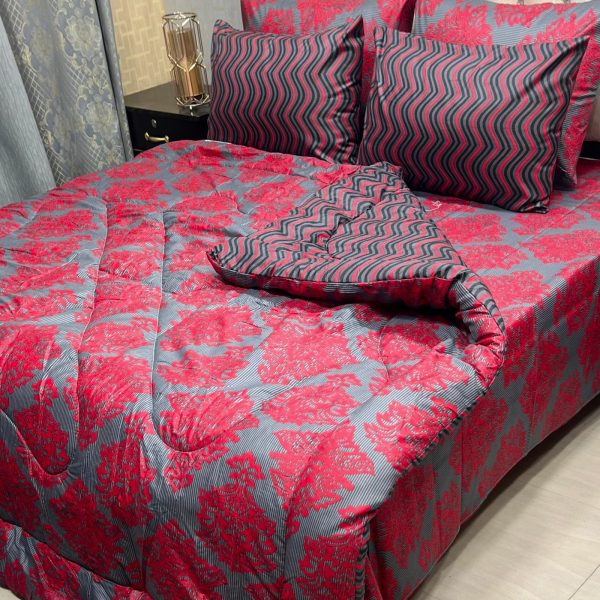 6 Pcs Vicky Razai Set – Printed Danier Cotton Mix King Size - 10