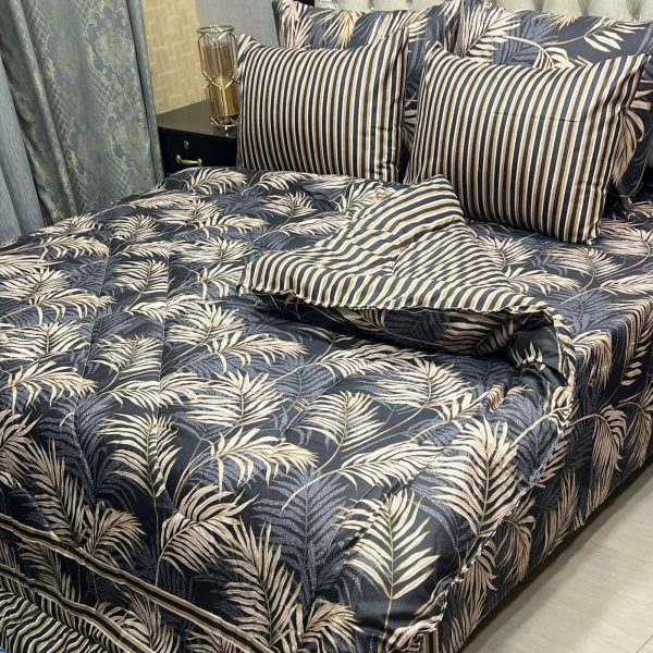 6 Pcs Vicky Razai Set – Printed Danier Cotton Mix King Size - 11