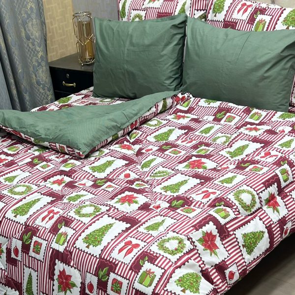 6 Pcs Vicky Razai Set – Printed Danier Cotton Mix King Size - 20