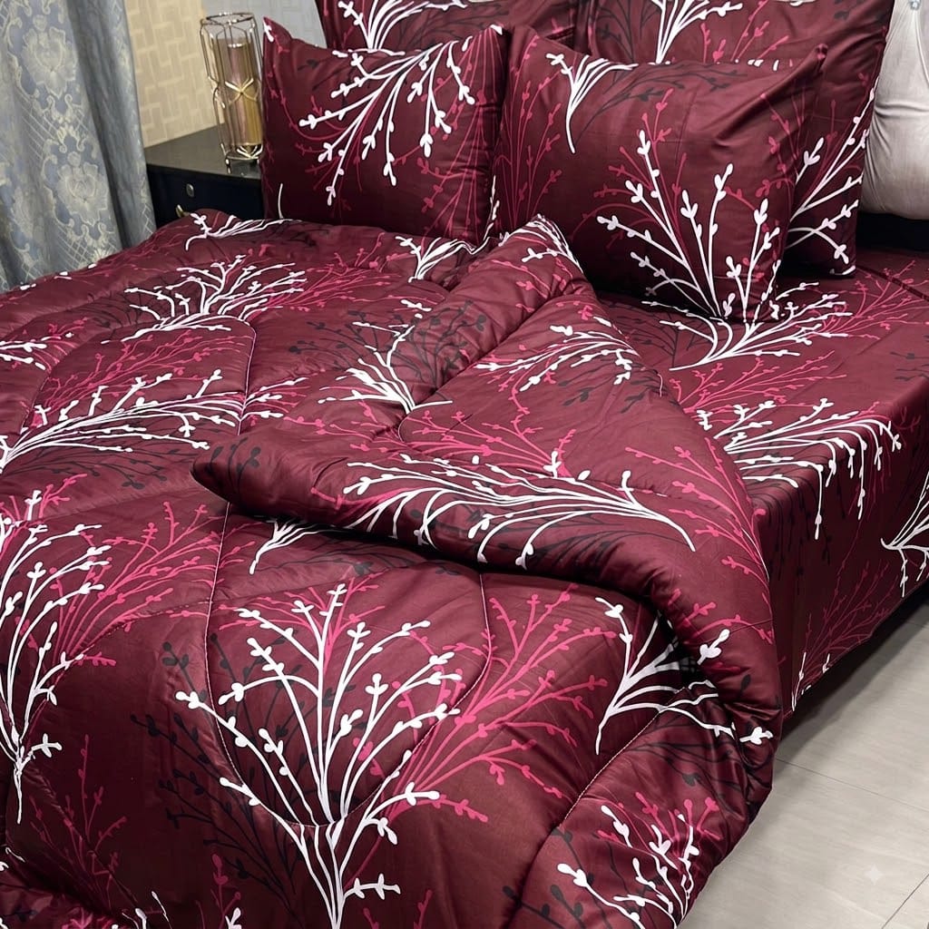 6 Pcs Vicky Razai Set – Printed Danier Cotton Mix King Size (3)
