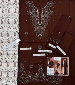 Premium Airjet Dhanak embroidered winter suit RAJBARI 1223 with Dhanak shawl