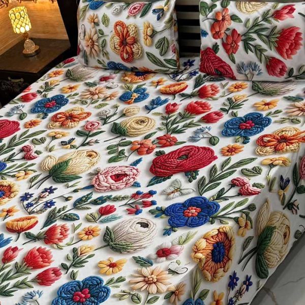knitted-floral-9d-digital-printed-bedsheets-micro-cotton-sarastore-pk