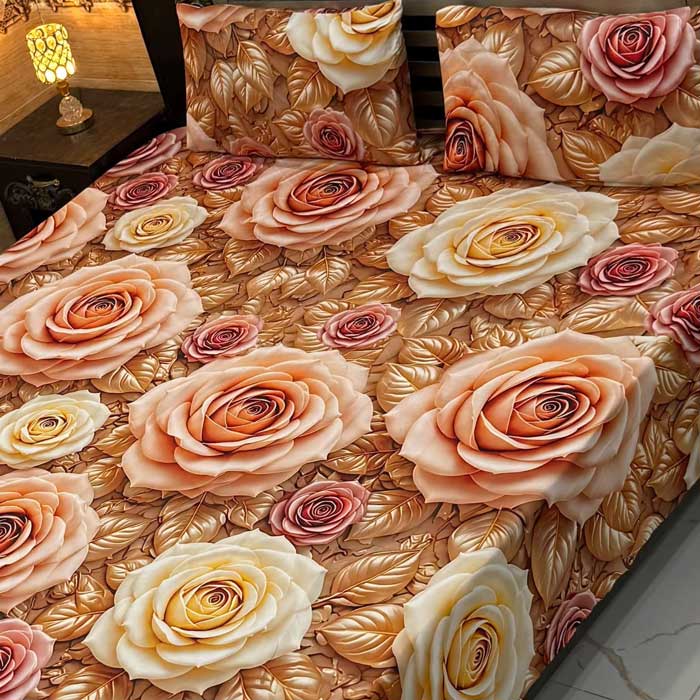 9D-Digital-Printed-Luxury-Bed-Sheet-Premium-Micro-Cotton-(7) golden-rose-9d-digital-printed-bedsheets-micro-cotton-sarastore-pk
