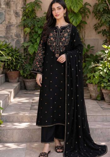 batik-black-embroidered-dhanak-suit-winter-collection-sarastore-pk