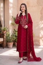 batik-embroidered-dhanak-suit-deep-maroon-sarastore-pk