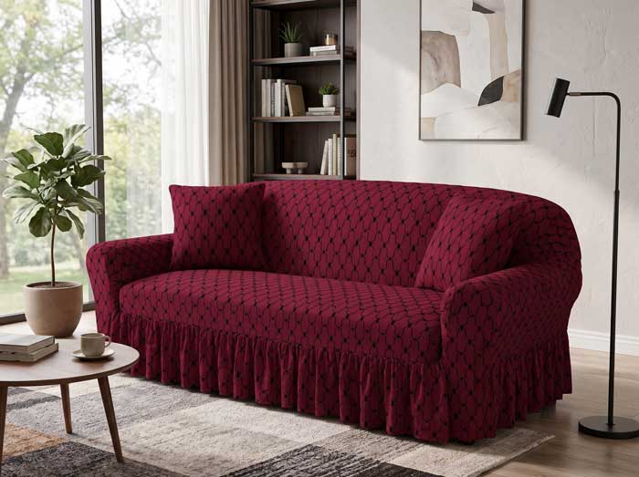 maroon-butterfly-sofa-cover-stretchable-jersey-sarastore-pk