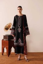 izel-black-embroidered-dhanak-suit-winter-collection-sarastore-pk