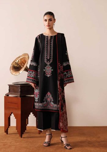 izel-black-embroidered-dhanak-suit-winter-collection-sarastore-pk