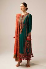 hussain-rehar-embroidered-dhanak-suit-emerald-green-sarastore-pk