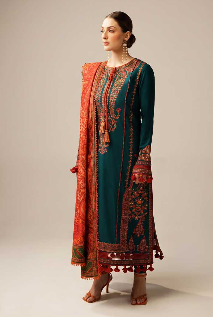 Premium-Airjet-Dhanak-With-Digital-Wool-Shawl-HUSSAIN-REHAR-zink-1227-01 hussain-rehar-zink-dhanak-suit-winter-collection-sarastore-pk