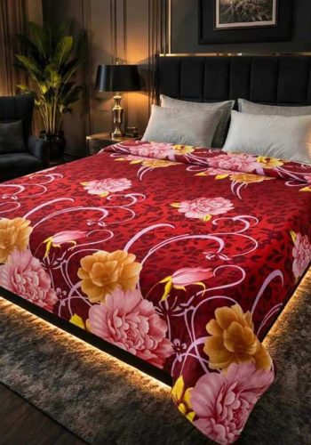red-floral-double-bed-printed-ac-blanket-soft-flees-sarastore-pk