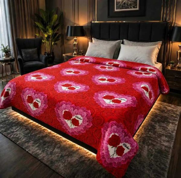 red-floral-heart-double-bed-printed-ac-blanket-soft-flees-sarastore-pk