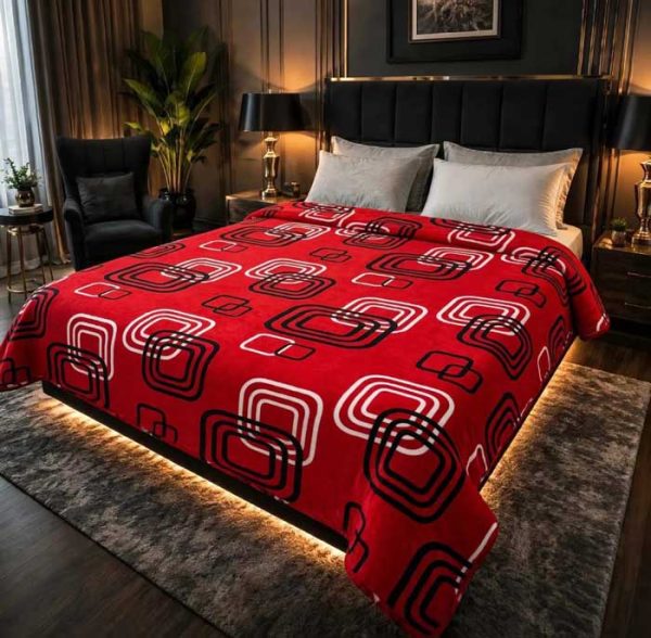 red-geometric-double-bed-printed-ac-blanket-soft-flees-sarastore-pk