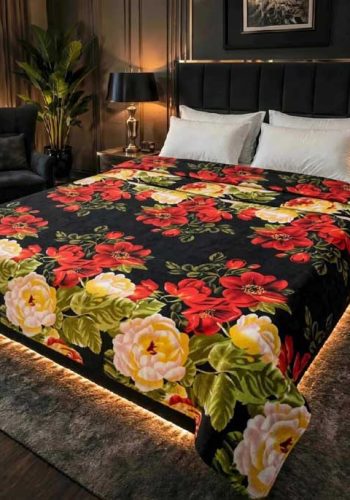 yellow-peony-double-bed-printed-ac-blanket-soft-flees-sarastore-pk