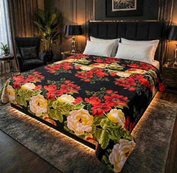 yellow-peony-double-bed-printed-ac-blanket-soft-flees-sarastore-pk