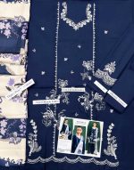 republic-navy-blue-embroidered-dhanak-suit-sarastore-pk