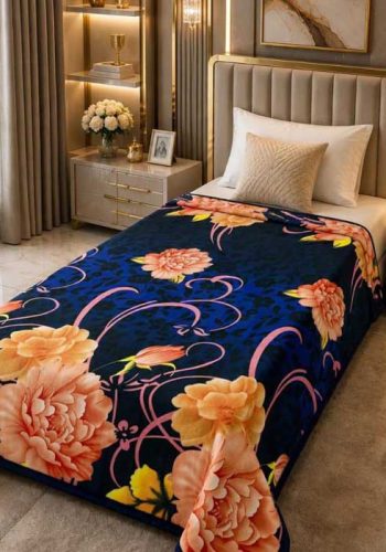 royal-blue-single-bed-printed-ac-blanket-soft-flees-sarastore-pk