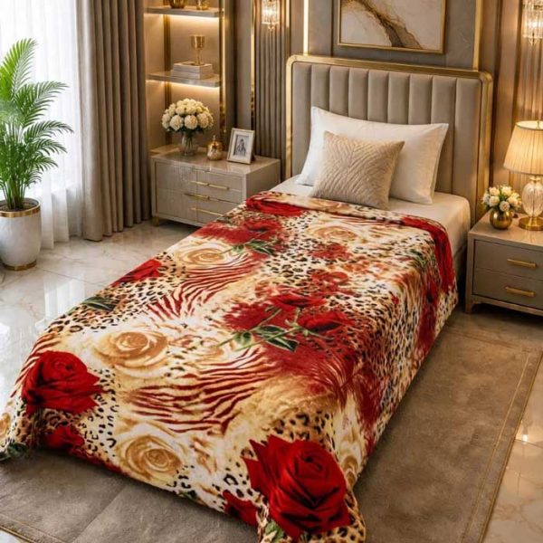 leopard-printed-single-bed-ac-blanket-red-rose-sarastore-pk