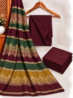 bareeze-plum-burgundy-dhanak-plain-suit-with-3d-wool-shawl-sarastore-pk
