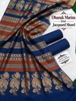 bareeze-royal-blue-dhanak-plain-suit-with-3d-wool-shawl-sarastore-pk