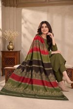 bareeze-olive-green-dhanak-plain-suit-with-3d-wool-shawl-sarastore-pk