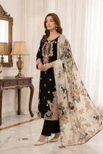 mohagni-black-embroidered-dhanak-suit-winter-collection-sarastore-pk